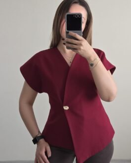 TUCKT5K02BOR CEKET DOUBLE KUMAŞ Bordo