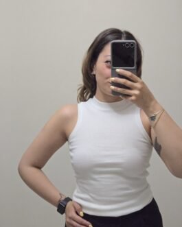 TUTST5K02BYZ TİŞÖRT FİTİLLİ SIFIR KOL BEYAZ