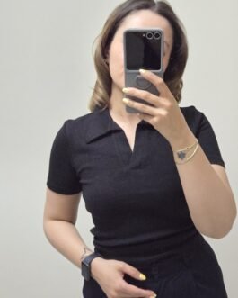 TUTST5K01SYH TİŞÖRT POLO YAKA  SİYAH